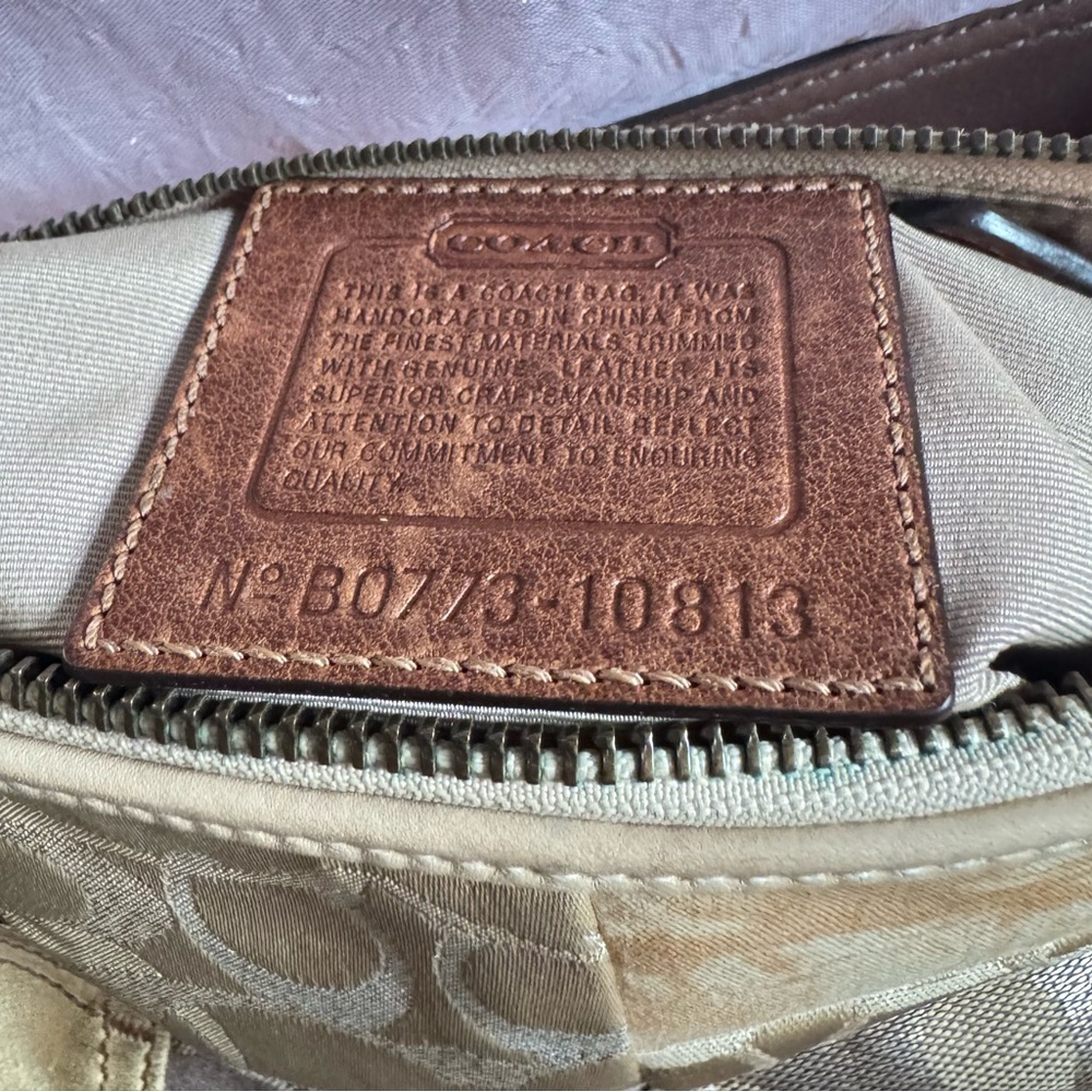 Coach Authentic Patchwork Shoulder Bag - Gold And… - image 6